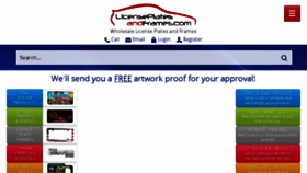 What Licenseplatesandframes.com website looked like in 2017 (6 years ago)