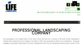 What Lifelandscapes.co.za website looked like in 2017 (6 years ago)