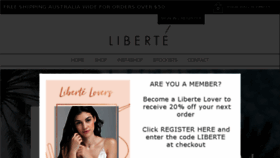 What Liberte.com.au website looked like in 2017 (6 years ago)