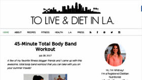 What Liveanddiet.com website looked like in 2017 (6 years ago)