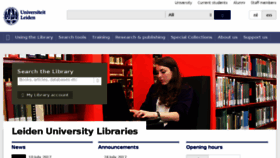 What Library.leiden.edu website looked like in 2017 (6 years ago)
