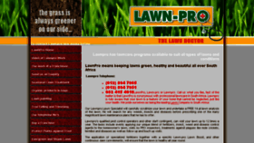 What Lawnpro.co.za website looked like in 2017 (6 years ago)