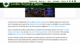 What Londonschoolofsamba.co.uk website looked like in 2017 (6 years ago)