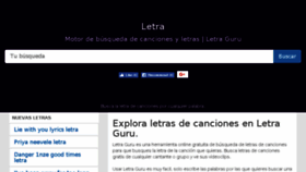 What Letra.guru website looked like in 2017 (6 years ago)