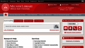 What Library.illinoisstate.edu website looked like in 2017 (6 years ago)