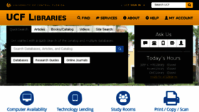 What Library.ucf.edu website looked like in 2017 (6 years ago)