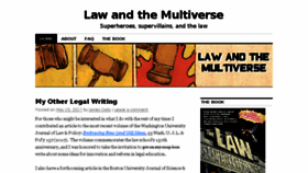 What Lawandthemultiverse.com website looked like in 2017 (6 years ago)
