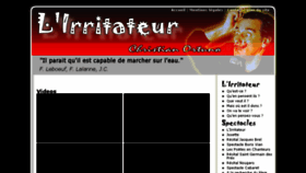What Lirritateur.com website looked like in 2017 (6 years ago)