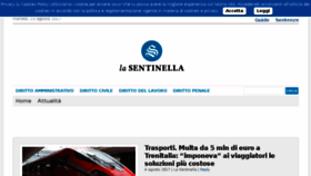 What Lasentinellaonline.it website looked like in 2017 (6 years ago)