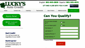 What Luckysautocredit.com website looked like in 2017 (6 years ago)
