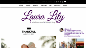What Lauralily.com website looked like in 2017 (6 years ago)
