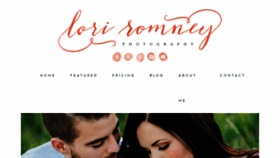 What Loriromneyphotography.com website looked like in 2017 (6 years ago)