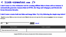 What Link-creator.com website looked like in 2017 (6 years ago)