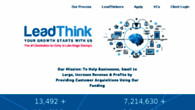 What Leadthink.com website looked like in 2017 (6 years ago)