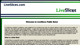 What Liveslices.com website looked like in 2017 (6 years ago)