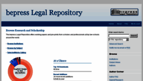 What Law.bepress.com website looked like in 2017 (6 years ago)
