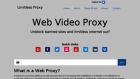 What Limitlessproxy.com website looked like in 2017 (6 years ago)