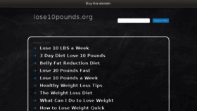 What Lose10pounds.org website looked like in 2017 (6 years ago)