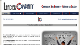 What Leadercompany.com website looked like in 2017 (6 years ago)
