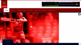 What Lionscricket.co.za website looked like in 2017 (6 years ago)