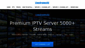 What Livestreams4u.com website looked like in 2017 (6 years ago)