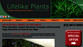 What Lifelikeplants.com.au website looked like in 2017 (6 years ago)