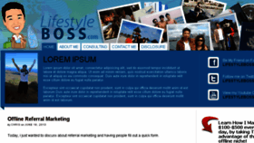 What Lifestyleboss.com website looked like in 2017 (6 years ago)
