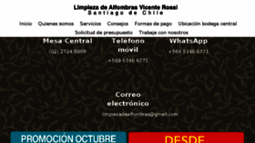 What Limpiezadealfombras.com website looked like in 2017 (6 years ago)