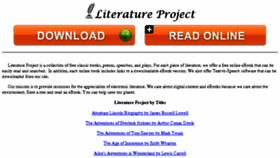 What Literatureproject.com website looked like in 2017 (6 years ago)