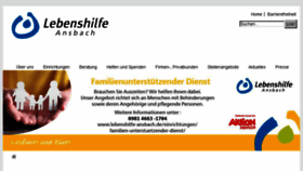 What Lebenshilfe-ansbach.de website looked like in 2017 (6 years ago)