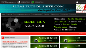 What Ligasfutbolsiete.com website looked like in 2017 (6 years ago)