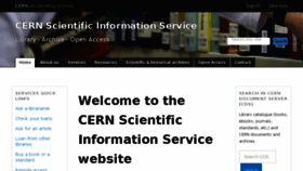What Library.cern website looked like in 2017 (6 years ago)