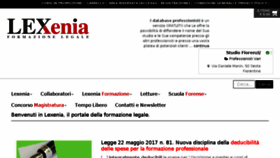 What Lexenia.it website looked like in 2017 (6 years ago)