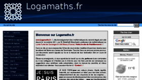 What Logamaths.fr website looked like in 2017 (6 years ago)