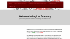 What Legitorscam.org website looked like in 2017 (6 years ago)