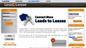 What Lead2lease.com website looked like in 2017 (6 years ago)