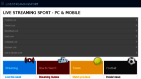 What Livestreamingsport.com website looked like in 2017 (6 years ago)