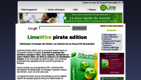 What Limewire.fr website looked like in 2017 (6 years ago)