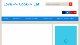 What Lovecookeat.com website looked like in 2017 (6 years ago)