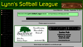 What Lynnssoftball.com website looked like in 2017 (6 years ago)