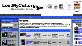 What Lostmycat.org website looked like in 2017 (6 years ago)