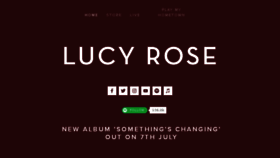 What Lucyrosemusic.com website looked like in 2017 (6 years ago)