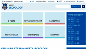 What Leopoldov.sk website looked like in 2017 (6 years ago)