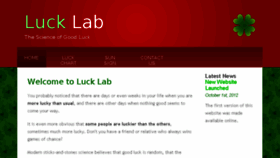 What Lucklab.com website looked like in 2017 (6 years ago)
