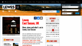 What Lewes.co.uk website looked like in 2017 (6 years ago)
