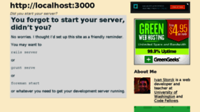 What Localhost3000.org website looked like in 2017 (6 years ago)