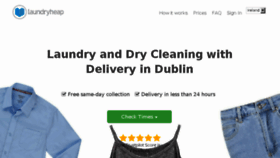 What Laundryheap.ie website looked like in 2017 (6 years ago)