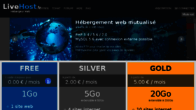 What Livehost.fr website looked like in 2017 (6 years ago)