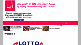 What Lottoangels.com website looked like in 2017 (6 years ago)