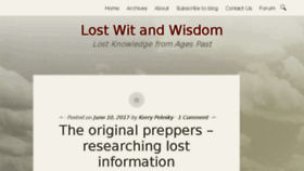 What Lostwitandwisdom.com website looked like in 2017 (6 years ago)